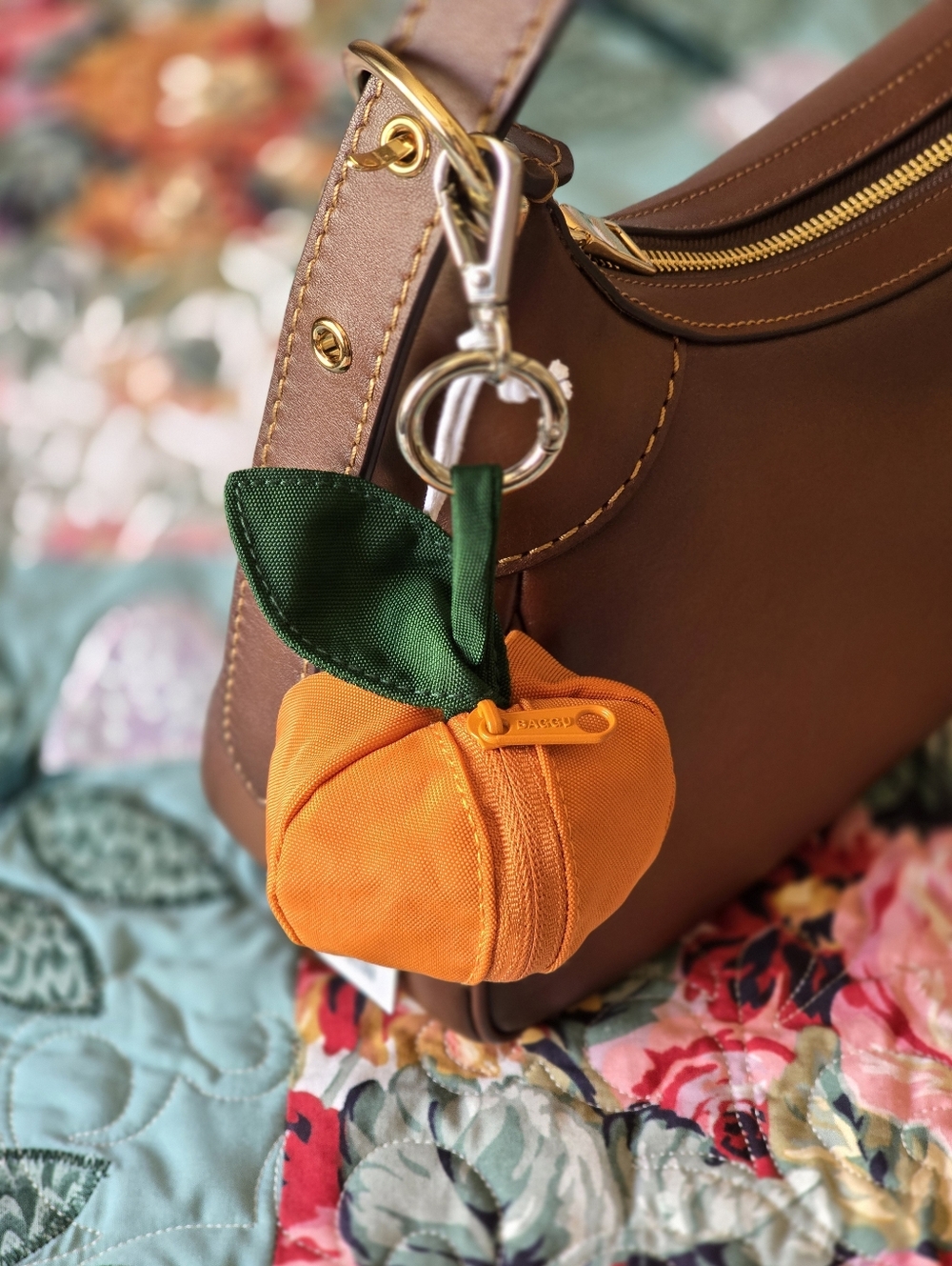 *NWT* BAGGU Mandarin Bag Charm, Baggu Orange Pouch Bag Charm - Picture 3 of 11